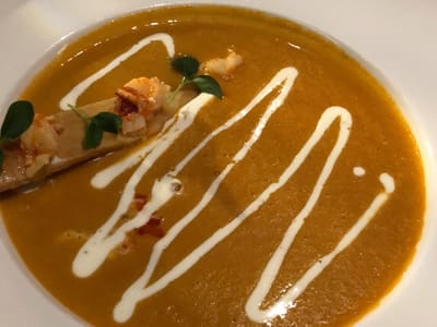 Lobster Bisque Served in Fine Dining