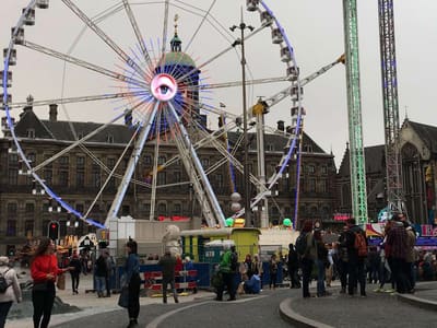Ferris Wheel and Rides in City Square