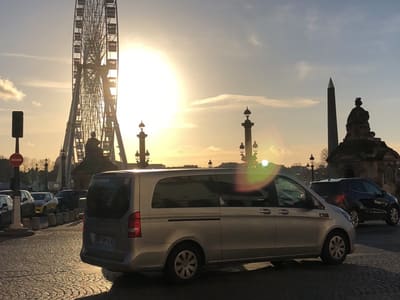 Van at Sunset in Parisian Square